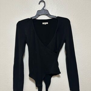 Madewell Black Wrap Blouse